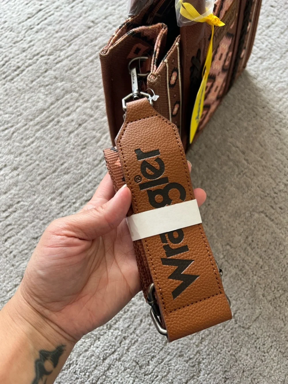 Wrangler Southwestern Canvas Crossbody Satchel - Picture 10 of 16